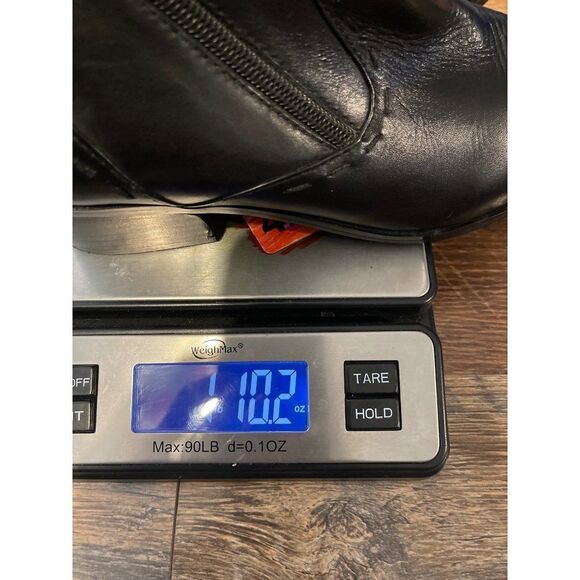 Everybody B.Z. Moda Black Leather Diagonal Seams Side Zip Ankle Boots SZ 36/6 - Picture 13 of 13